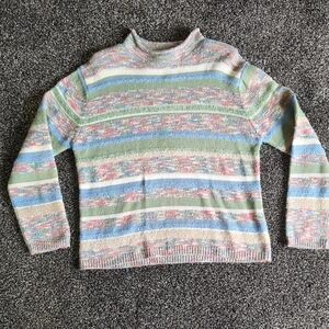 Vintage Monterey Petites by Koret Sweater Women’s L – Multicolor Striped Knit